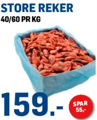 Price Lagerbutikk STORE REKER 40/60 PR KG tilbud