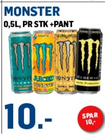 Price Lagerbutikk MONSTER 0,5L tilbud