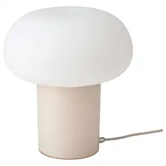 IKEA Dejsa bordlampe, beige/opalhvit glass, 28 cm tilbud