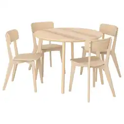 IKEA Lisabo / lisabo bord og 4 stoler, askefiner/ask, 105 cm tilbud