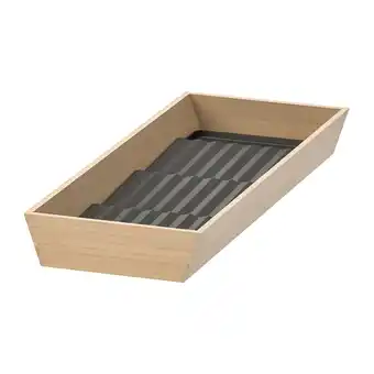 IKEA Uppdatera brett med krydderinnsats, lys bambus/antrasitt, 20x50 cm tilbud