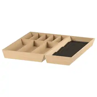 IKEA Uppdatera bestikkbrett/brett med krydderrom, lys bambus, 52x50 cm tilbud