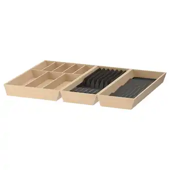 IKEA Uppdatera bestikkbrett/brett til kniv+krydder, lys bambus, 72x50 cm tilbud