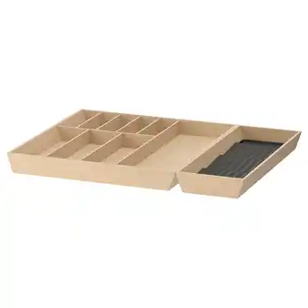 IKEA Uppdatera bestikkbrett/brett med krydderrom, lys bambus, 72x50 cm tilbud