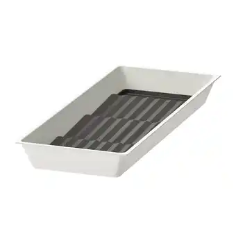 IKEA Uppdatera brett med krydderinnsats, hvit/antrasitt, 20x50 cm tilbud