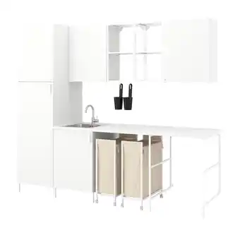 IKEA Enhet tøyvask, hvit, 261.5x63.5x222.5 cm tilbud