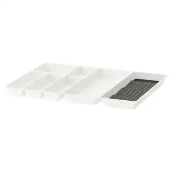 IKEA Uppdatera bestikk+redskapsbrett/krydderrom, hvit/antrasitt, 72x50 cm tilbud