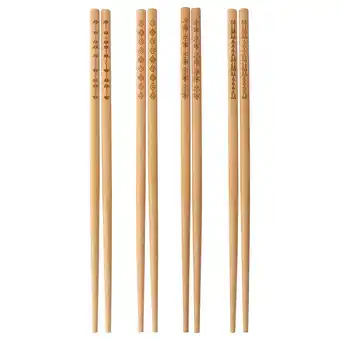 IKEA Trebent spisepinner 4 par, bambus tilbud