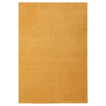 IKEA Langsted teppe, kort lugg, gul, 133x195 cm tilbud