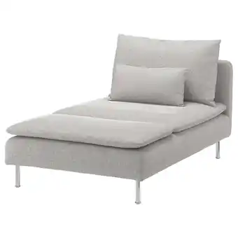 IKEA Söderhamn sjeselong, tallmyra hvit/svart/grå tilbud