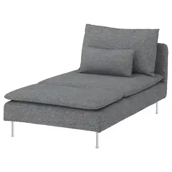 IKEA Söderhamn sjeselong, lejde grå/svart tilbud