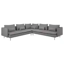 IKEA Söderhamn hjørnesofa, 6-seters, tonerud grå tilbud