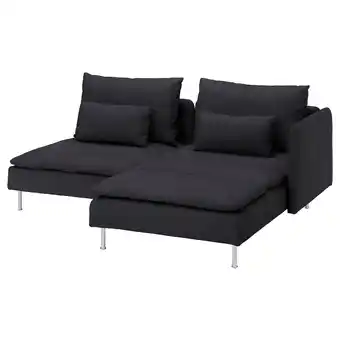 IKEA Söderhamn 2-seters sofa, med sjeselong med armlene/hillared antrasitt tilbud