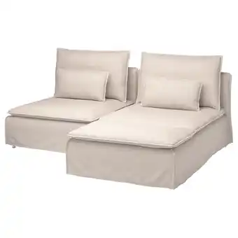 IKEA Söderhamn 2-seters sofa med sjeselong, gransel natur tilbud
