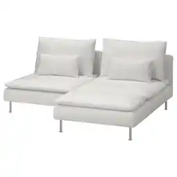 IKEA Söderhamn 2-seters sofa med sjeselong, blekinge hvit tilbud
