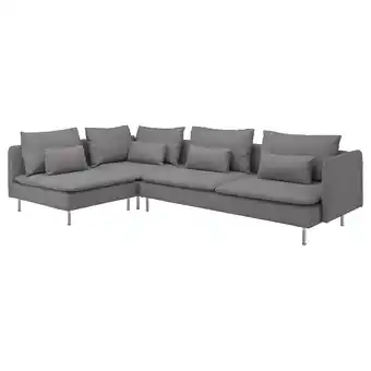 IKEA Söderhamn hjørnesofa, 4-seters, med åpen ende/tonerud grå tilbud