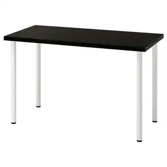 IKEA Lagkapten / adils arbeidsbord, brunsvart/hvit, 120x60 cm tilbud