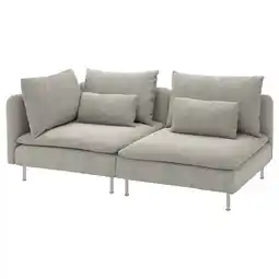 IKEA Söderhamn 3-seters sofa, med åpen ende/viarp beige/brun tilbud