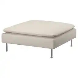 IKEA Söderhamn trekk til fotskammel, gunnared beige tilbud