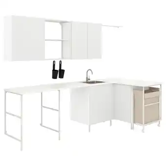 IKEA Enhet tøyvask, hvit, 269.5x139x63.5 cm tilbud