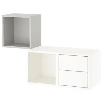 IKEA Eket veggmontert oppbevaring, lys grå/hvit, 105x35x70 cm tilbud