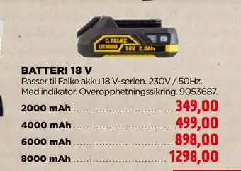 jem & fix Batteri 18 v tilbud