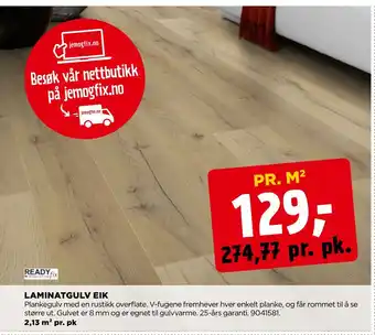 jem & fix Laminatgulv eik tilbud