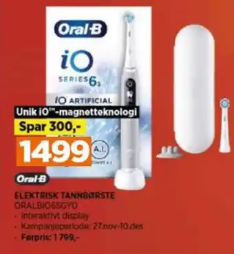 POWER Braun oral-b eltannbørste tilbud