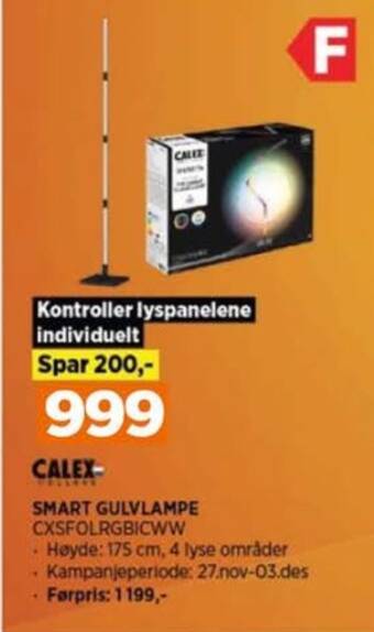 POWER Calex holland gulvlampe tilbud
