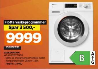 POWER Miele vaskemaskin tilbud