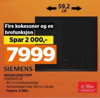 POWER Siemens induksjonsplate tilbud