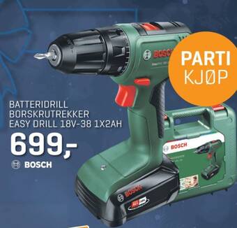 Jernia Blå batteridrill tilbud
