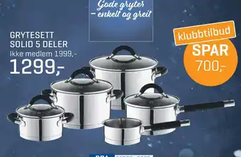 Jernia Invite grytesett tilbud