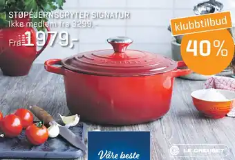 Jernia Le creuset gryte tilbud