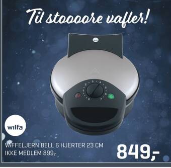 Jernia Wilfa vaffeljern tilbud
