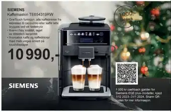 ELON Siemens espressomaskin tilbud