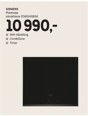 ELON Siemens induksjonsplate tilbud