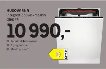 ELON Husqvarna oppvaskmaskin tilbud