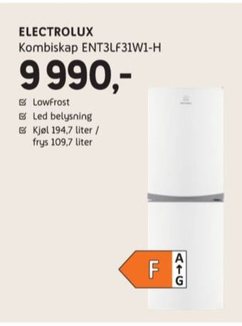 ELON Electrolux kombiskap tilbud