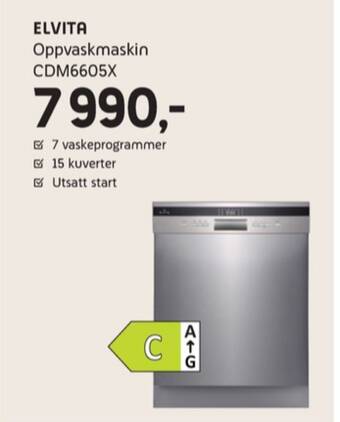 ELON Elvita oppvaskmaskin tilbud