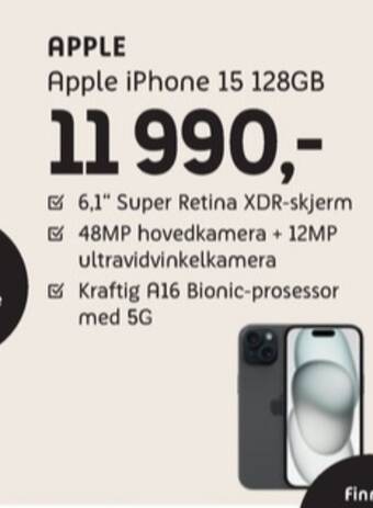 ELON Iphone 15 mobiltelefon tilbud