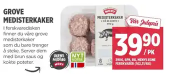 Meny Meny medisterkaker tilbud