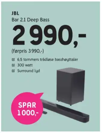 ELON Jbl soundbar tilbud