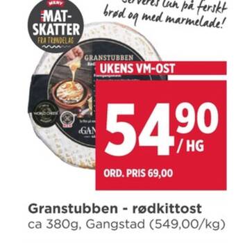Meny Gangstad gårsysteri muggost tilbud