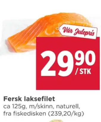 Meny Ukjent laksefilet tilbud