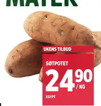 Meny Ukjent poteter tilbud