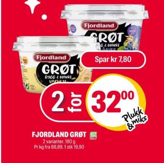 Coop Extra Fjordland grøt tilbud
