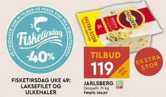 Coop Mega Jarlsberg skæreost tilbud