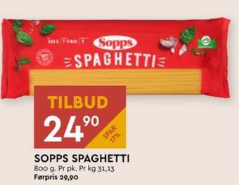 Coop Mega Sopps spagetti tilbud