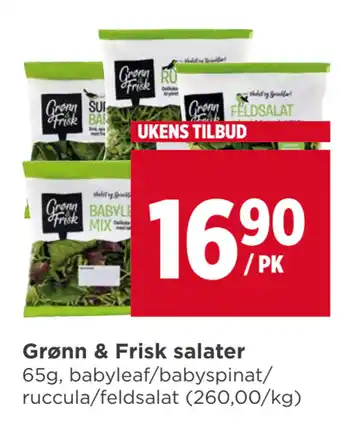 Meny Grønn & frisk salater tilbud